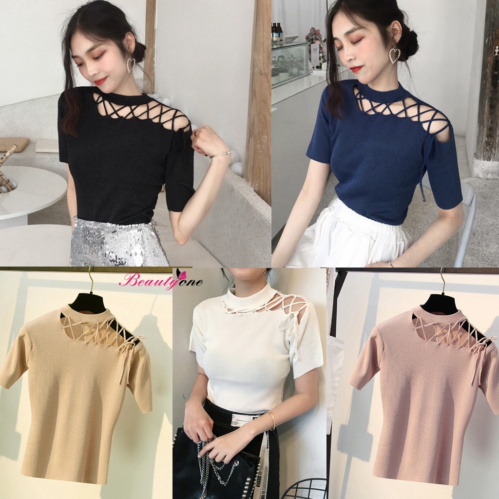 Knitted 2024 blouse shopee