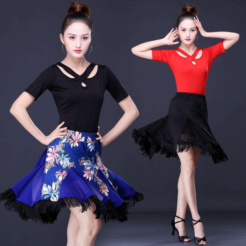 Latin dance clothes skirt practice clothes cha cha dance clothes female  square dance clothes new sui