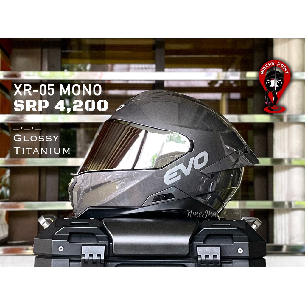 EVO XR05 (GLOSSY TITANIUM) FULL FACE HELMET Shopee Philippines