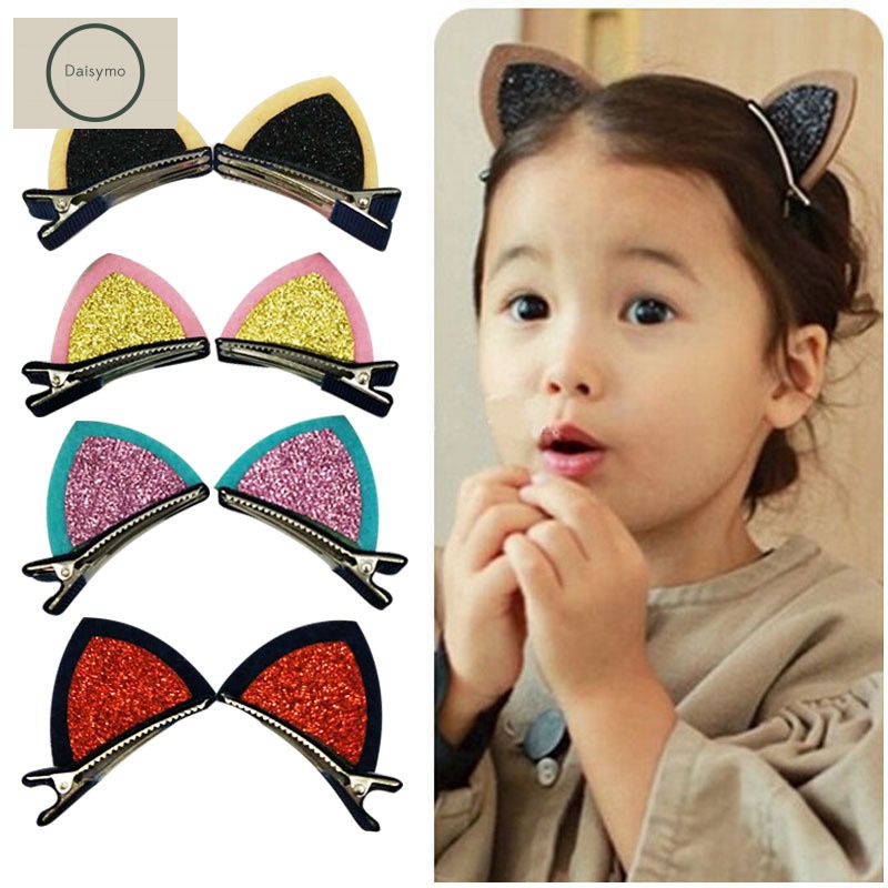 Korean DIY Sequin Shining Cat Ears Hair Clip New Product Child Hair
