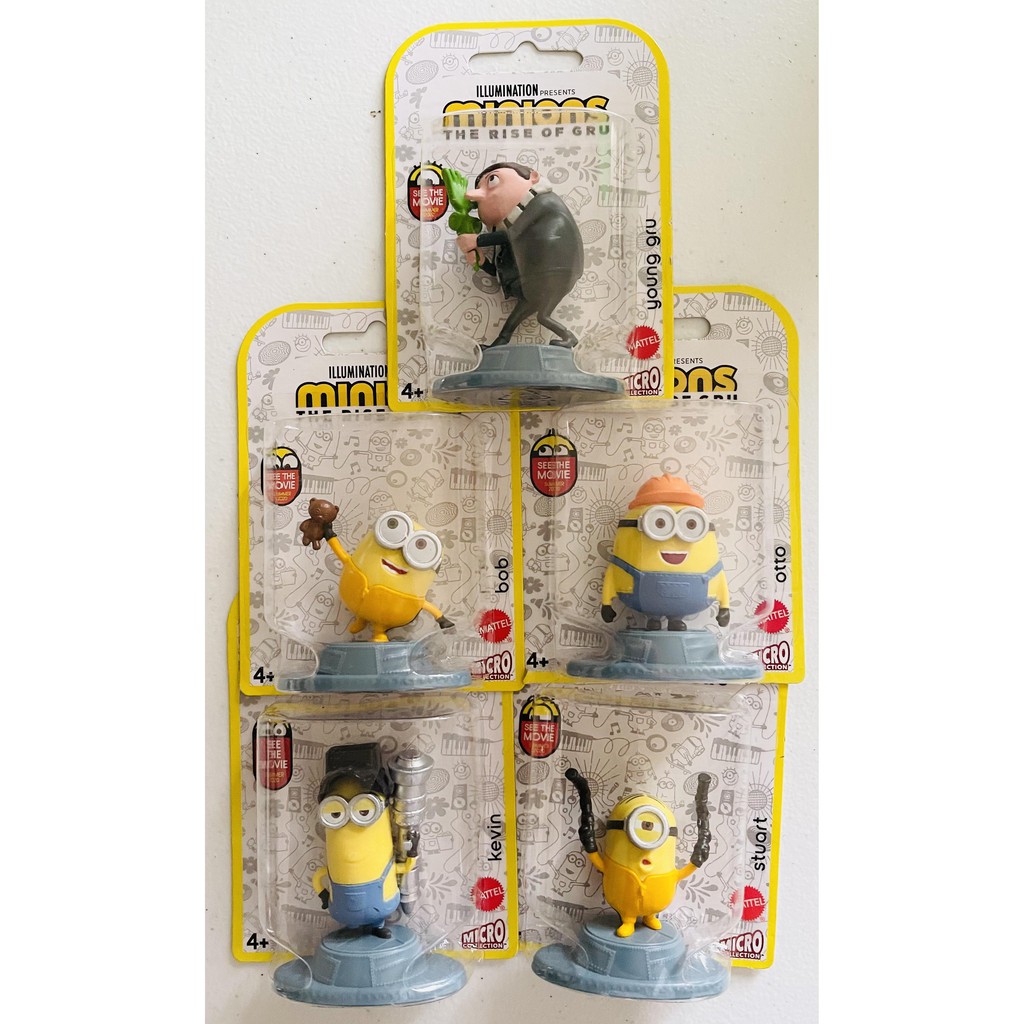 Mattel - Minions : The Rise Of Gru - Young Gru, Bob, Kevin, Otto 