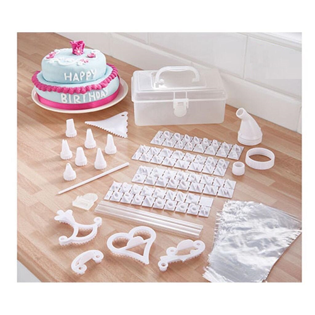 HOME BUDDIES Cake Decorating Kit 100-piece Set Pro Cake Decorator ...