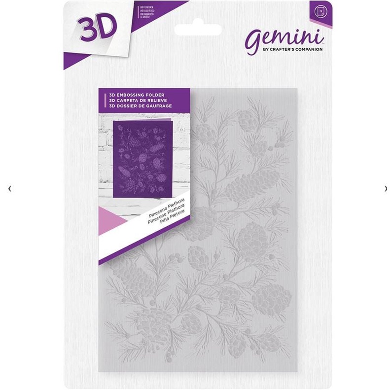 Pinecone Plethora Crafter's Companion 5" x 7" 3D Embossing Folder ...