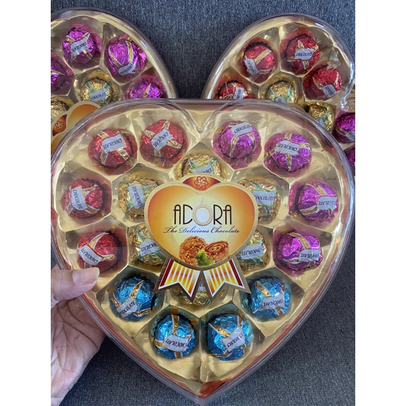 Valentine Chocolate Adora Heart with 18 Pcs Chocolates | Shopee Philippines