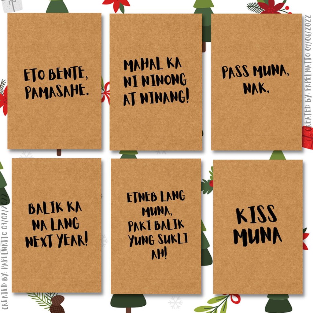 Witty Pinoy Ampao for Christmas Angpao Pinoy Style Money Envelope