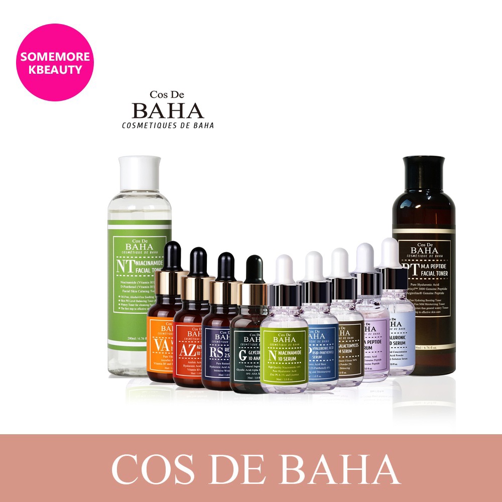 Cos De BAHA -Facial Serum Toner Cream Moisturizer Niacinamide Peptide