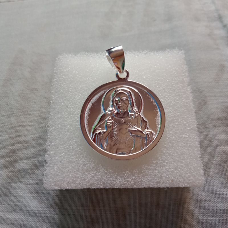 Sacred Heart of Jesus Pendant 92.5 Italy Silver | Shopee Philippines