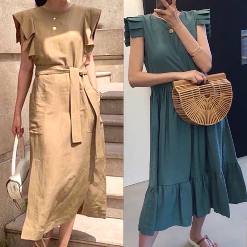 Elegant classy casual semi formal vintage ruffles sleeves layer boho ...