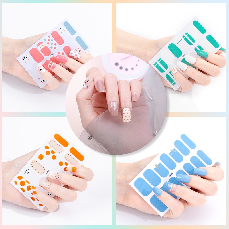 Nail Sticker Beautiful Girl Nail Sticker waterproof set Non-toxic Nail ...