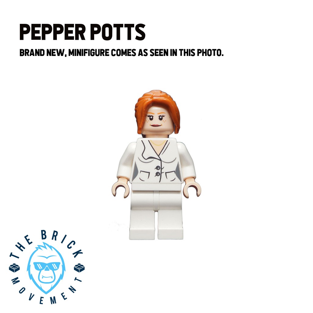 Lego pepper potts minifigure hot sale