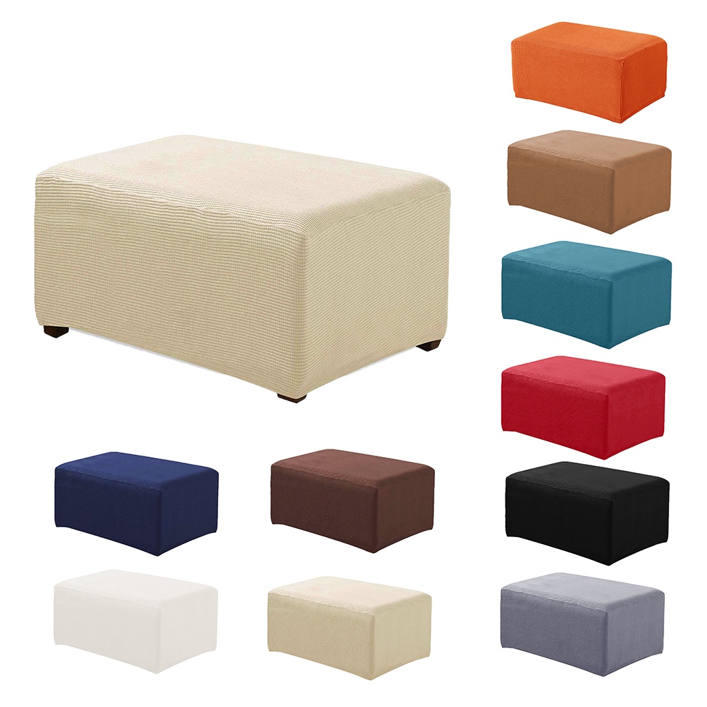 Stretch Ottoman Pouf Cover Footrest Stool Slipcover Protector Shopee
