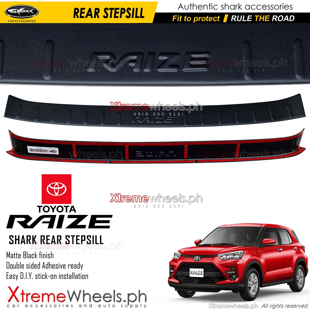 Toyota Raize 2022-2026 Shark Slim Rear Stepsill / Bumper Stepsill ...