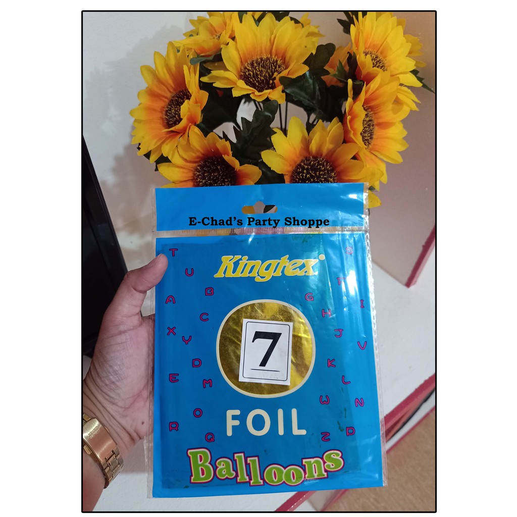 Daisy Flower Blue Balloon 16