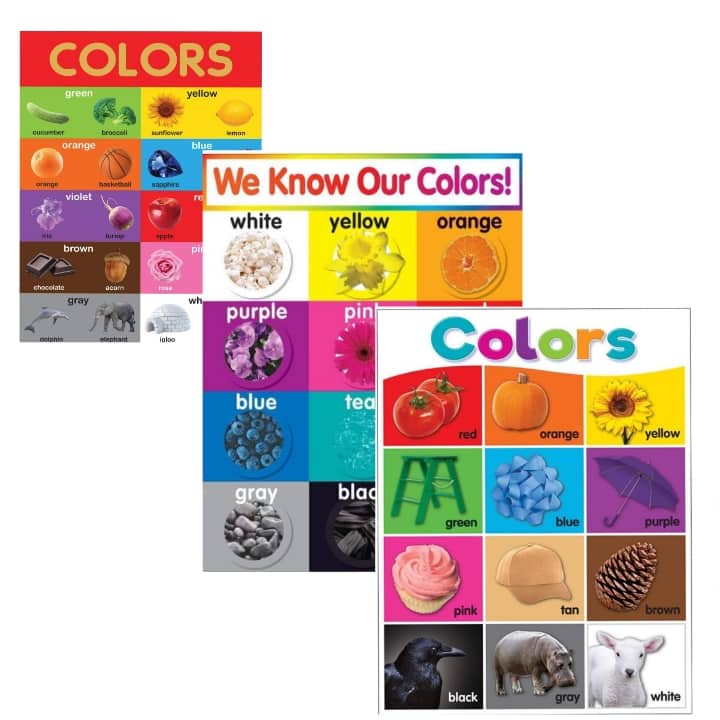 Colors, Laminated Educational Charts for Kids and Students Shopee