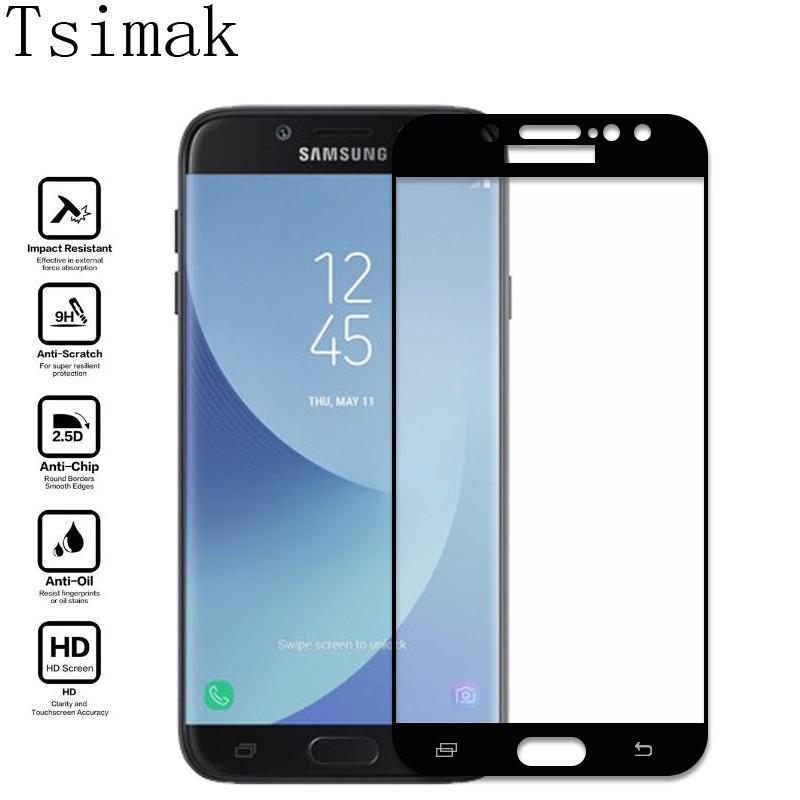 Full Cover Tempered Glass Samsung Galaxy J3 J5 J7 Pro 2017 J330 J530