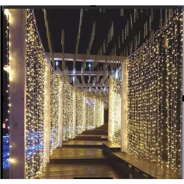 led light 3m×2m 320 lights running water light curtain waterfall light ...