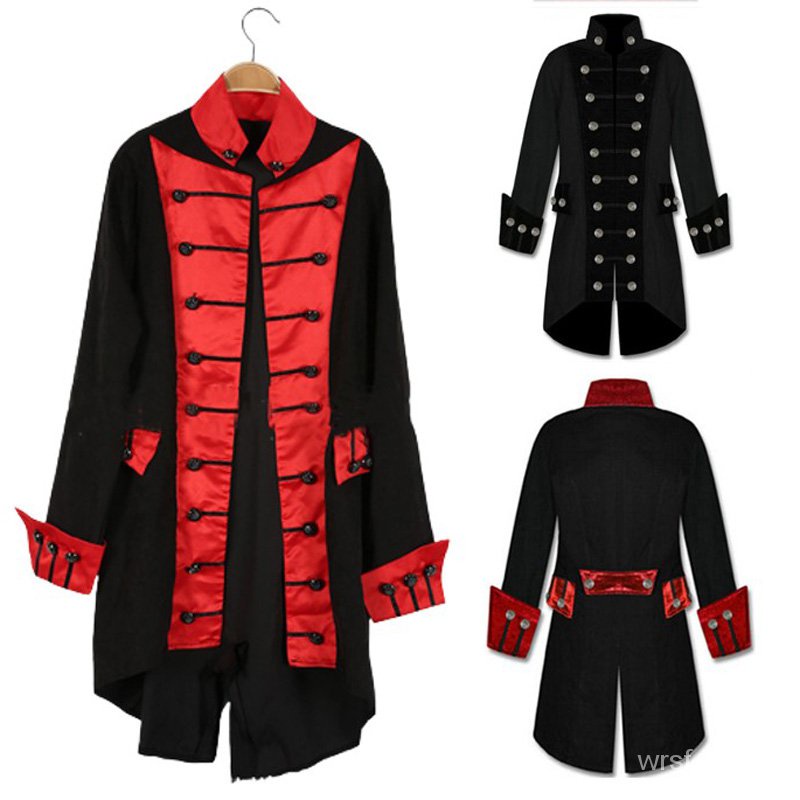 Medieval Carnival Pirate Cosplay Gentleman Retro Punk Funk Rock Jacket ...