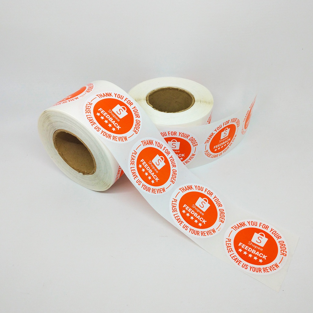 Sticker Label Thank You Review Feedback Packing Seal Tag Greeting 4.5 ...