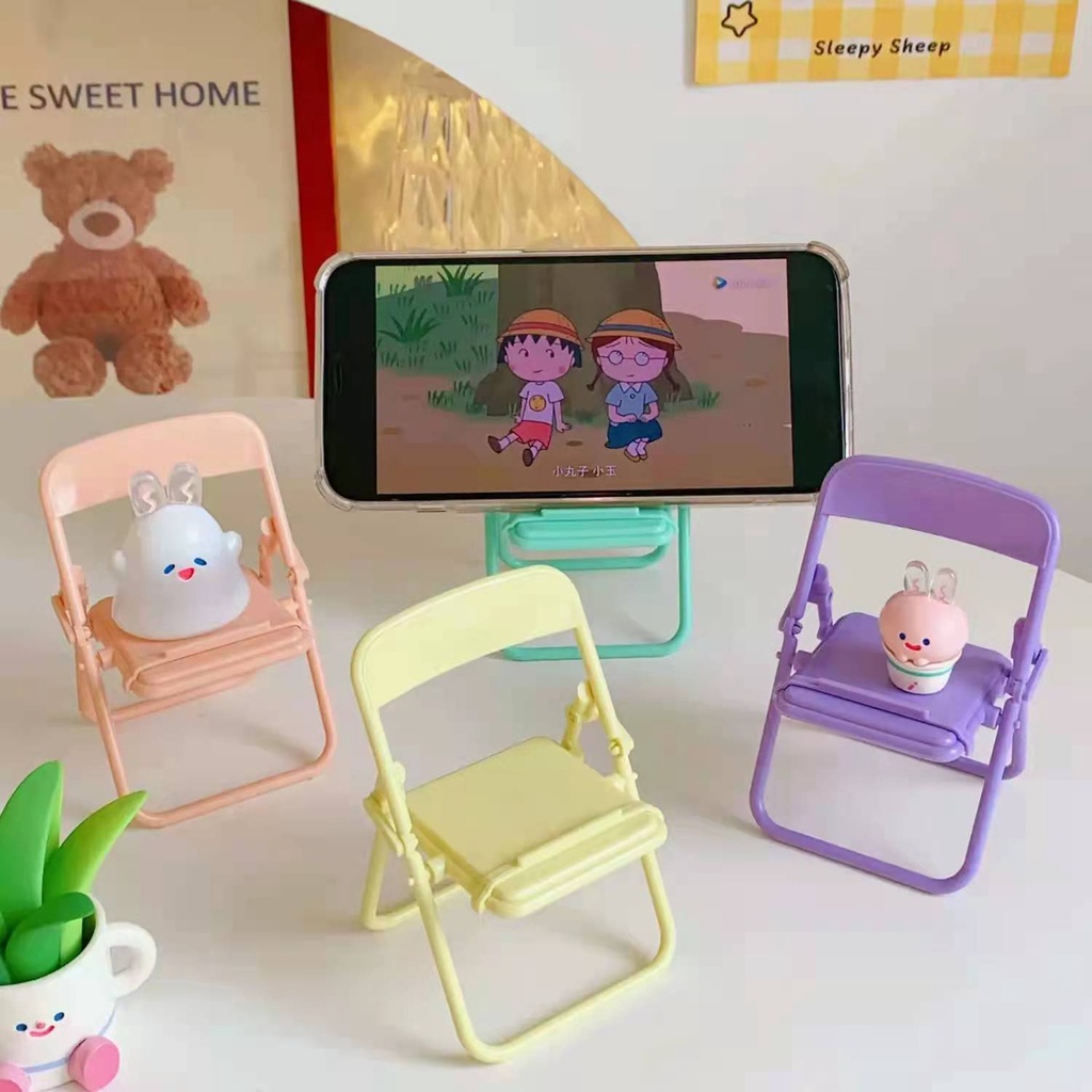 New Portable Creative Chair Shape Mini Desktop Support Desktop Mobile ...