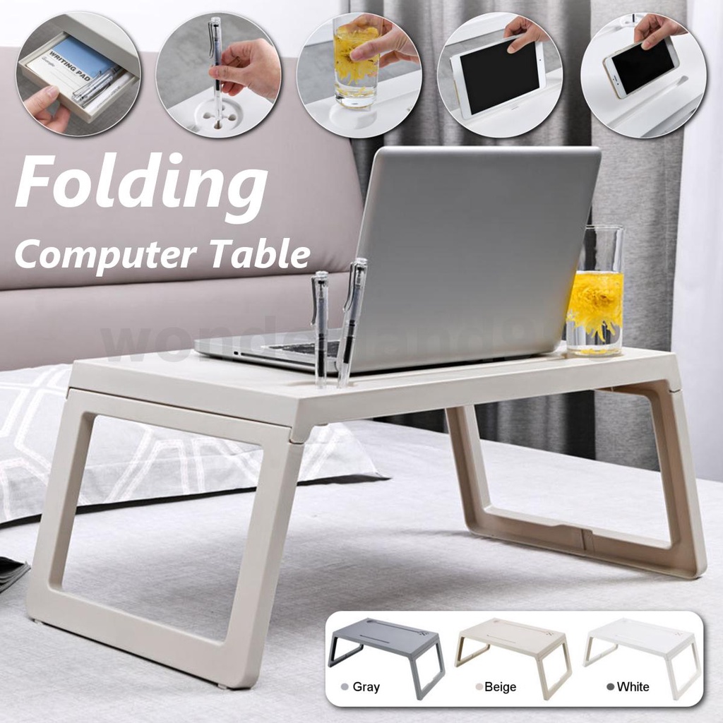 40X7X60cm Portable Laptop Lap Folding Desk Computer Table Sofa Notebook