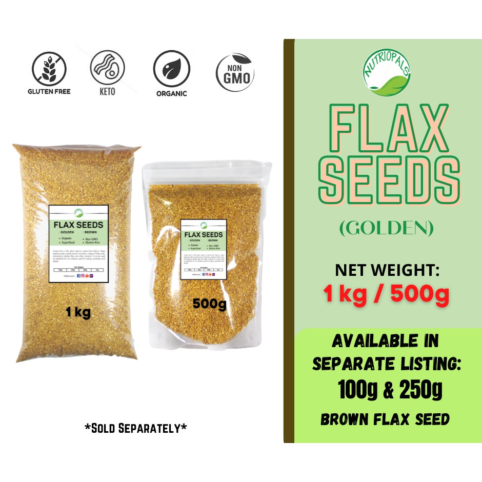 Golden FlaxSeeds / Flax seed Gold 500g and 1kg | Shopee Philippines