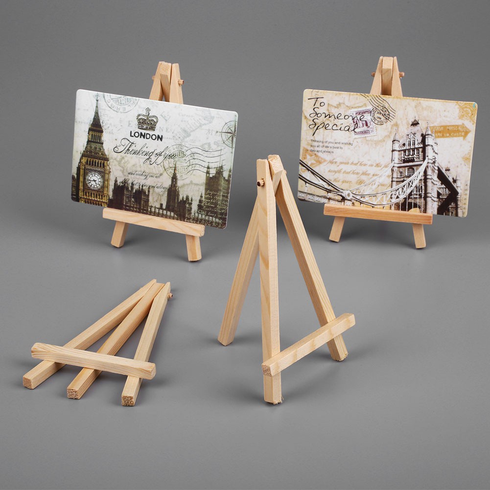 Mini Wooden Easel Table Name Card Holder Display Small Stand Painting  15-20cm
