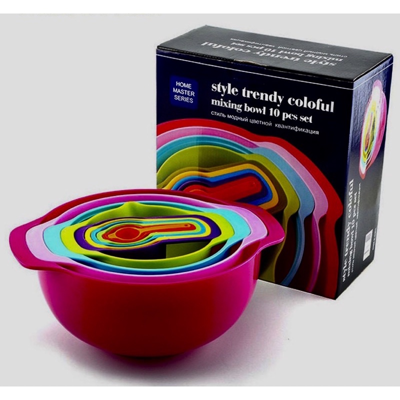 Home Master Series 10piece Bowl Colander Measuring Cup and Spoon