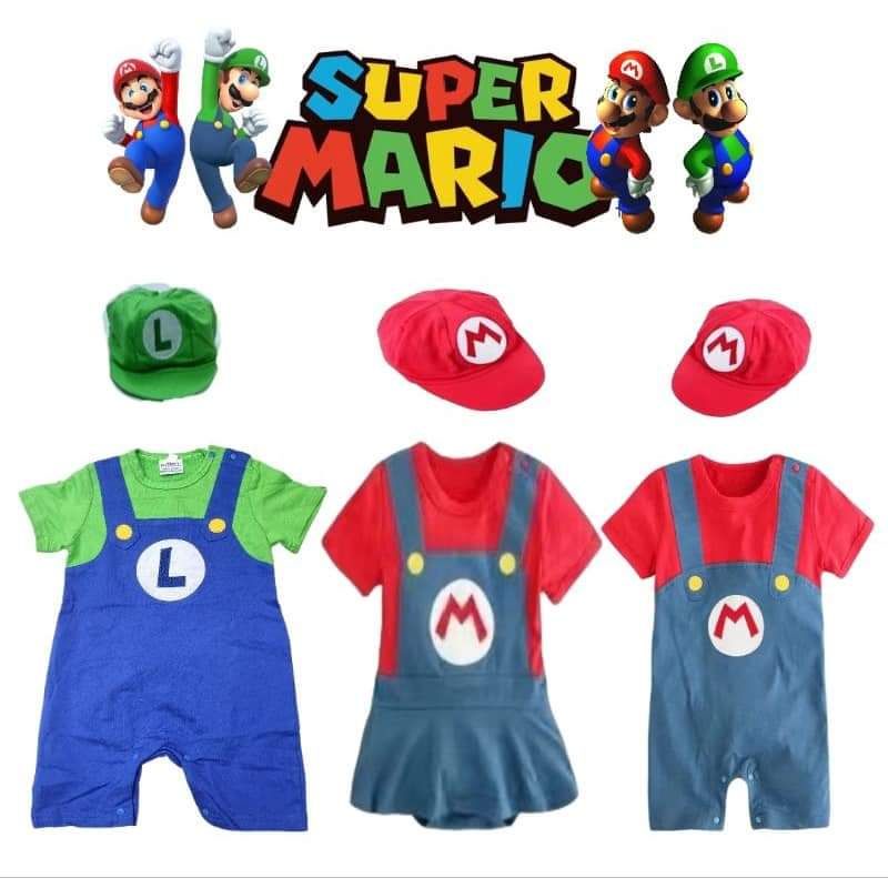 Super mario Costume for baby boy & girl with hat Shopee Philippines