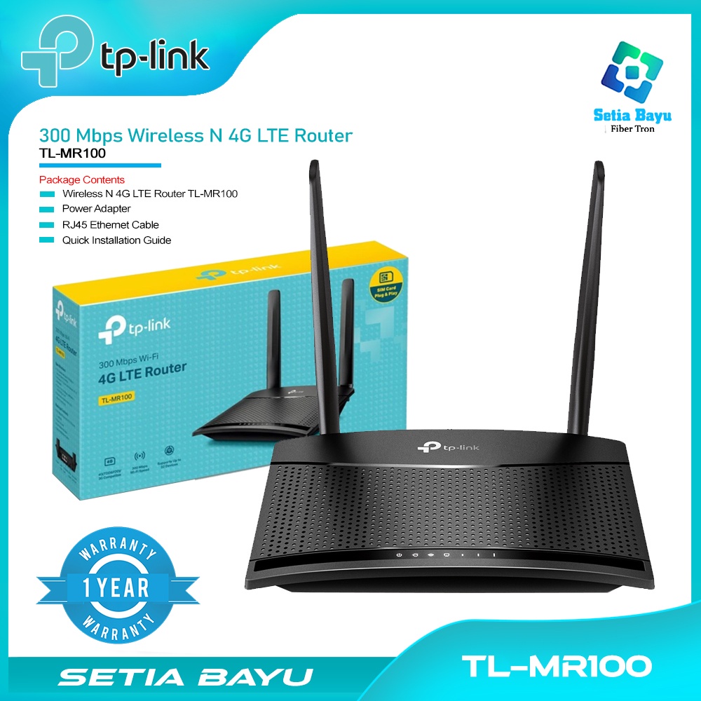 Tp-link TL-MR100 300Mbps Wireless Router 4G LTE Modem WiFi TP Link ...