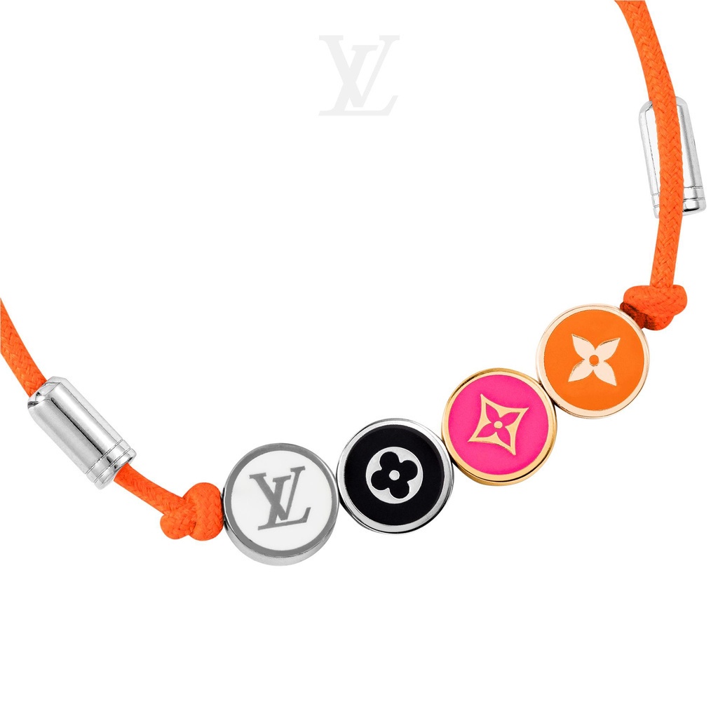 Louis Vuitton LV Colors Bracelet Enamelled Metal Beads and Nylon Orange  95258292