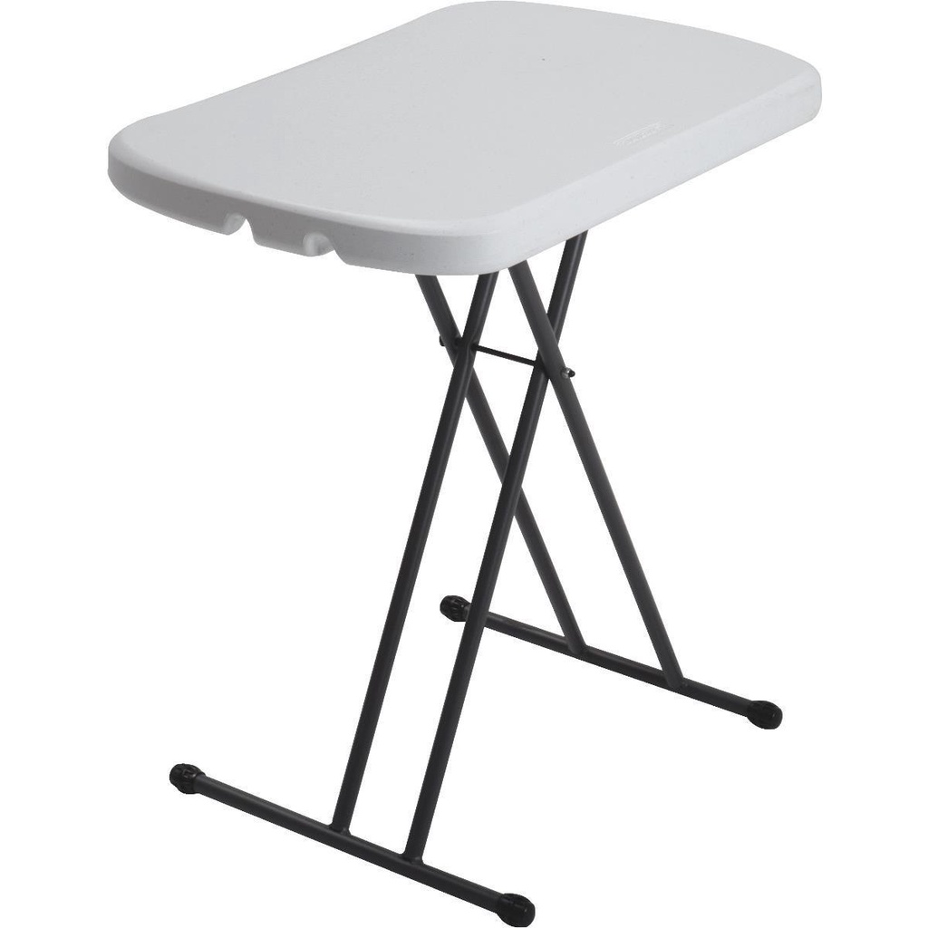 Lifetime Adjustable Folding Personal Table 26 Inch White Granite 930