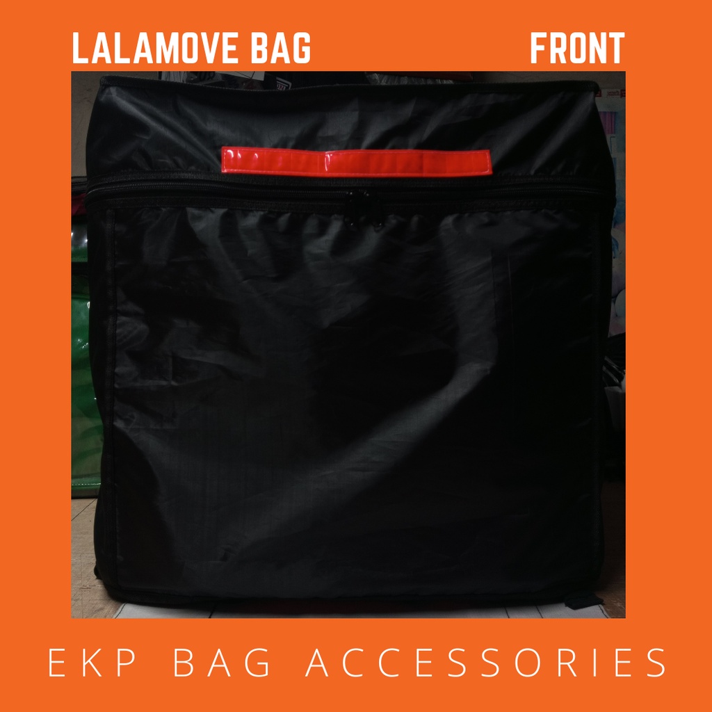 Lalamove bag cover with reflector (NYLON FABRIC LINING BLACK)