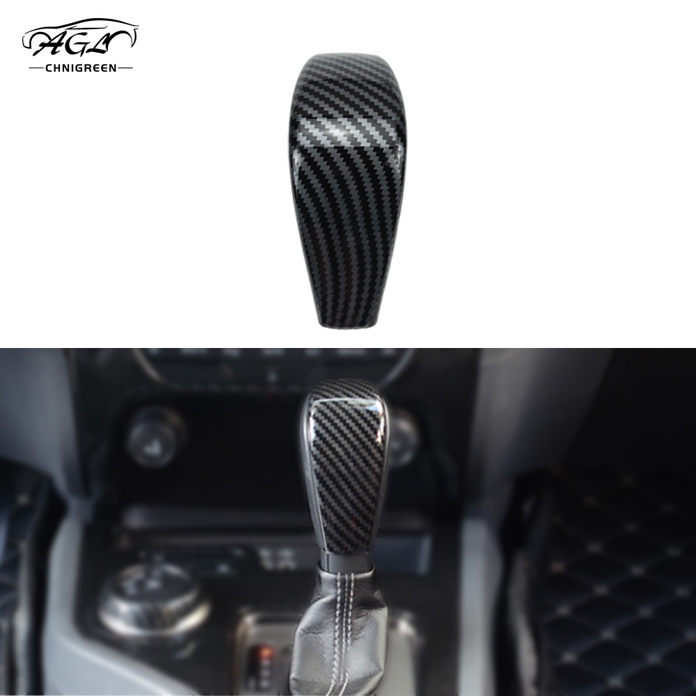 1pcs ABS Carbon Fiber Color Gear Shift Knob Decorator Cover Trim ...