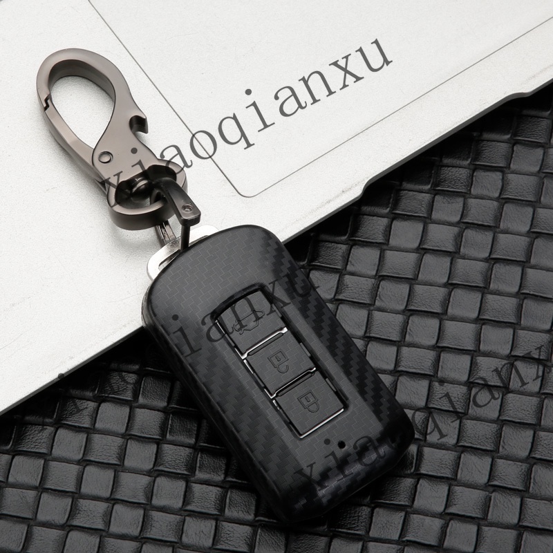 Carbon Fiber ABS Matte Car Key Case Cover for Mitsubishi Xpander Cross ...