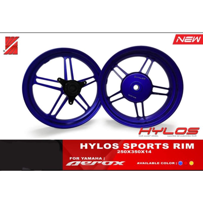 HYLOS MAGS FOR AEROX V1,V2 2.5F/3.5R | Shopee Philippines