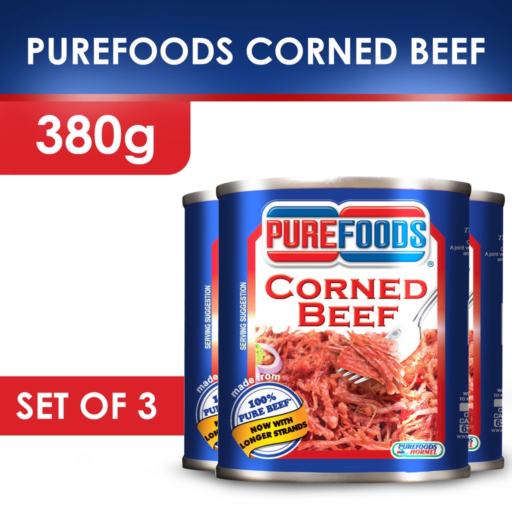 Purefoods Corned Beef (380g) Set of 3 Shopee Philippines