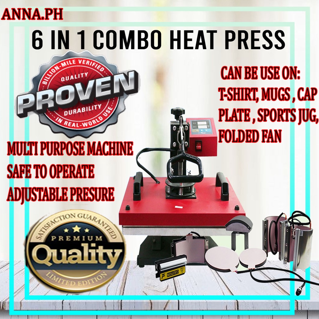 CUYI 6 IN 1 COMBO HEAT PRESS MACHINE Shopee Philippines