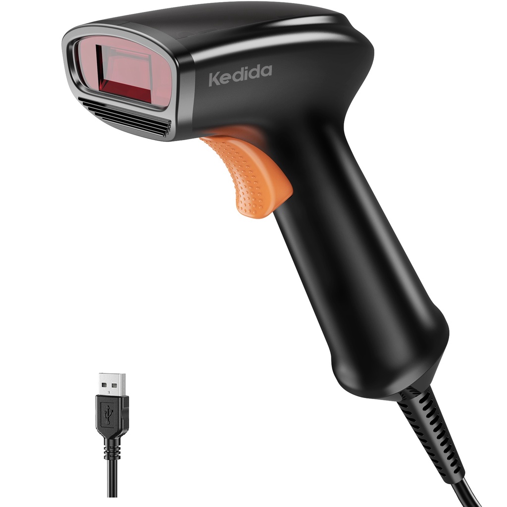 1D Barcode Scanner, Kedida USB Wired Barcode Scanner Handheld Bar Code