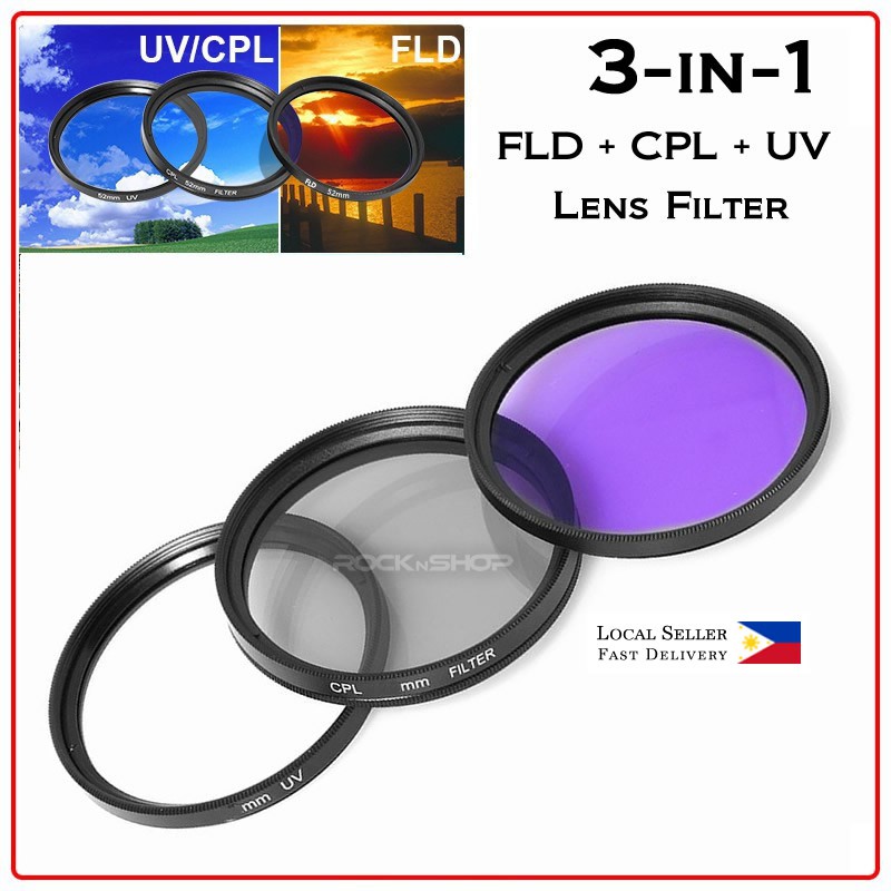 3in1 UV CPL FLD Lens Filter Shopee Philippines