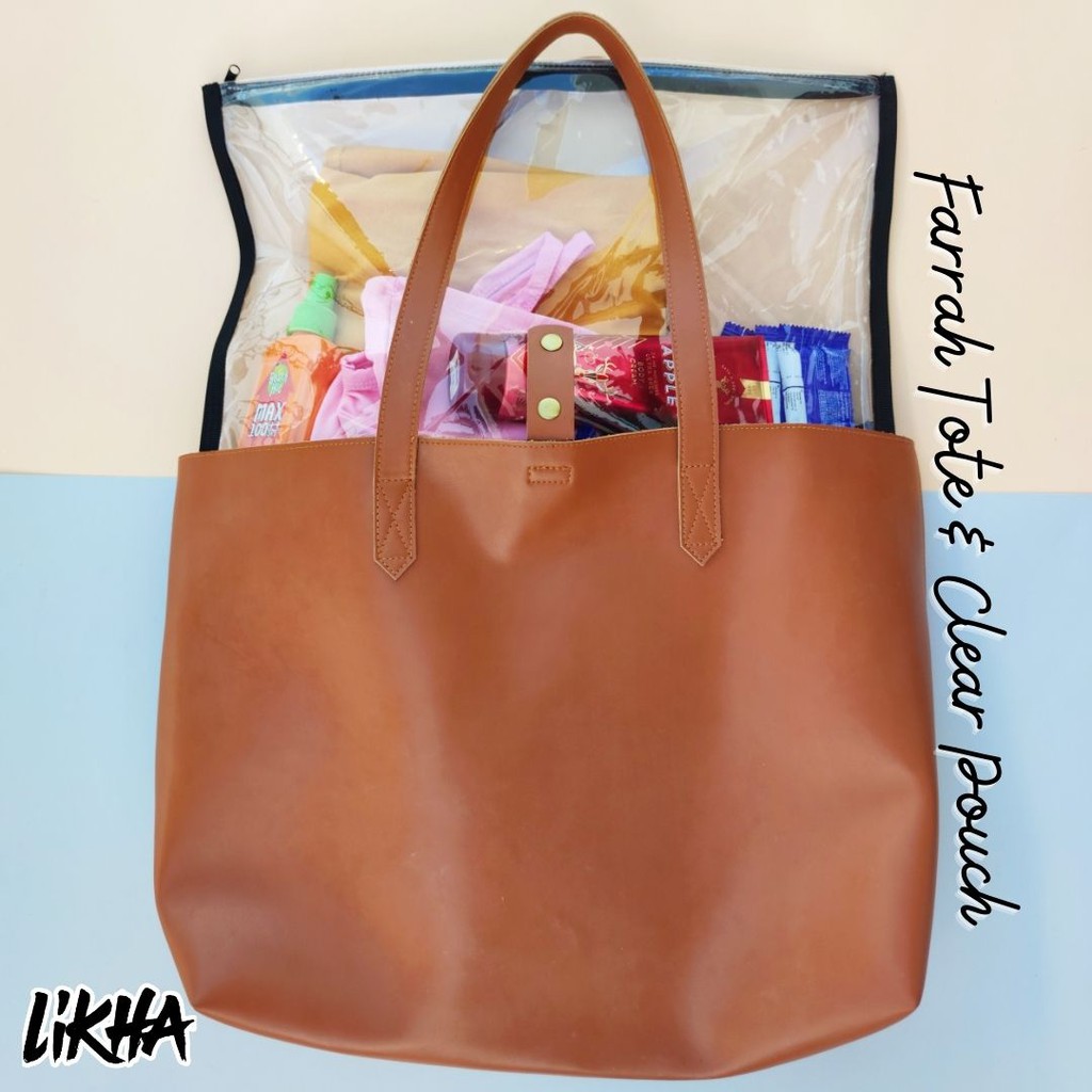 Big Clear Pouch for Farrah Tote Shopee Philippines