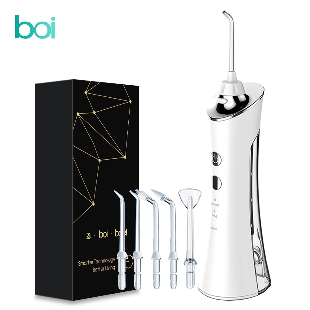 Boi Oral Irrigator Syringe Water Flosser Portable Electric Tooth Dental