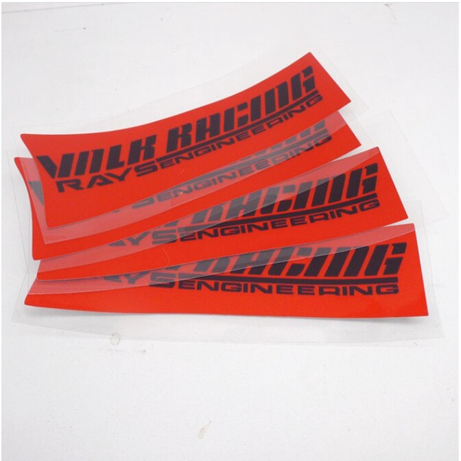 4pcs Volk Racing Te37 Sl Wheel Spoke Stickers Waterproof Car Rims