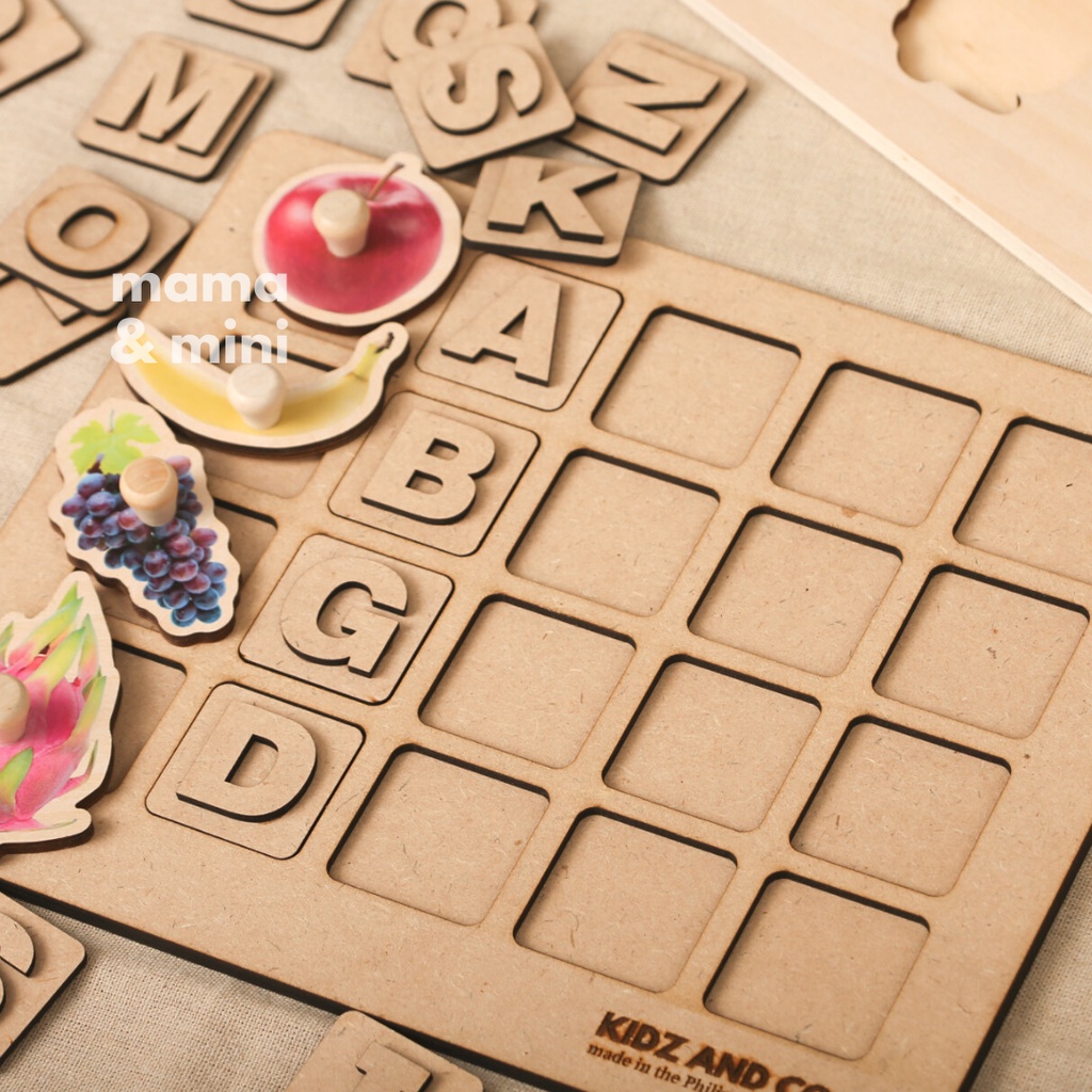 100% Locally Made Wooden Spelling Board for Kids ALPHABET learning ...