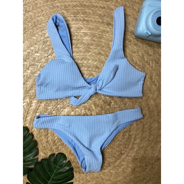 BN Shein Textured Knot Tube Bikini Top, Women's Fashion, Swimwear, Bikinis  & Swimsuits on Carousell