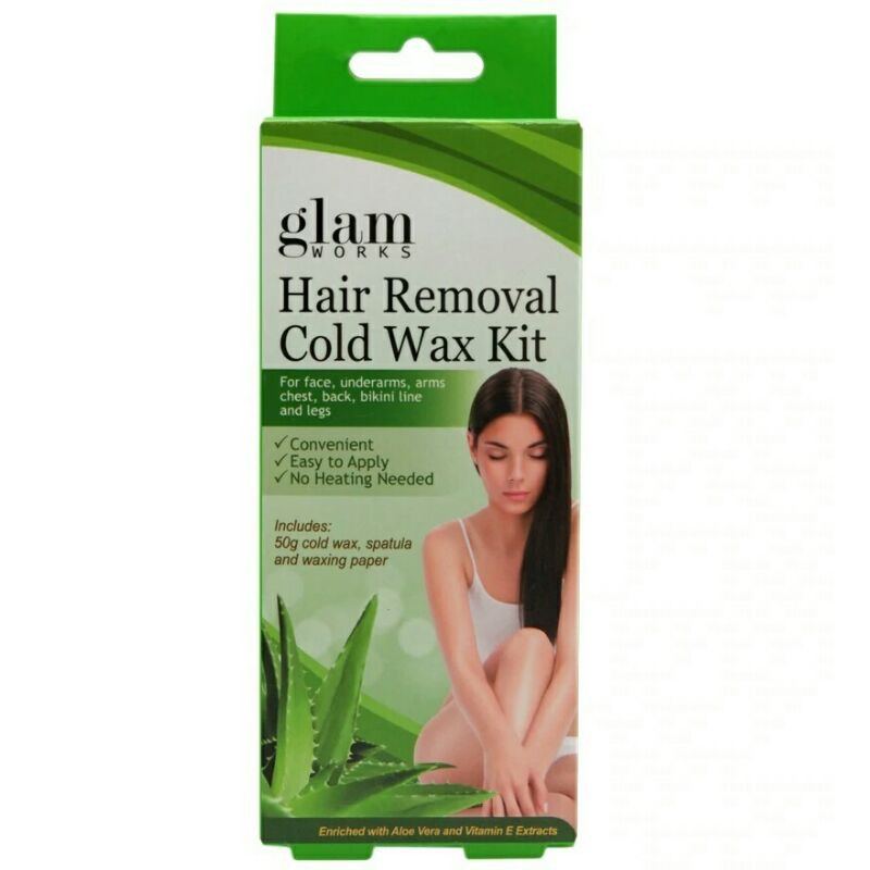 GLAMWORKS Hair Removal Cold Wax Kit 50g Authentic 100