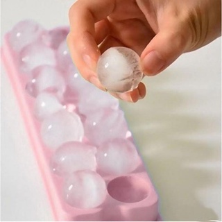 Clear Ice Ball Maker - 2 Pack Silicone Ice Cube Maker, Round Ice Mold for  Sphere Crystal Clear 2.5 Inch Ice Balls-Whiskey transparent round ice cubes(Pink)  