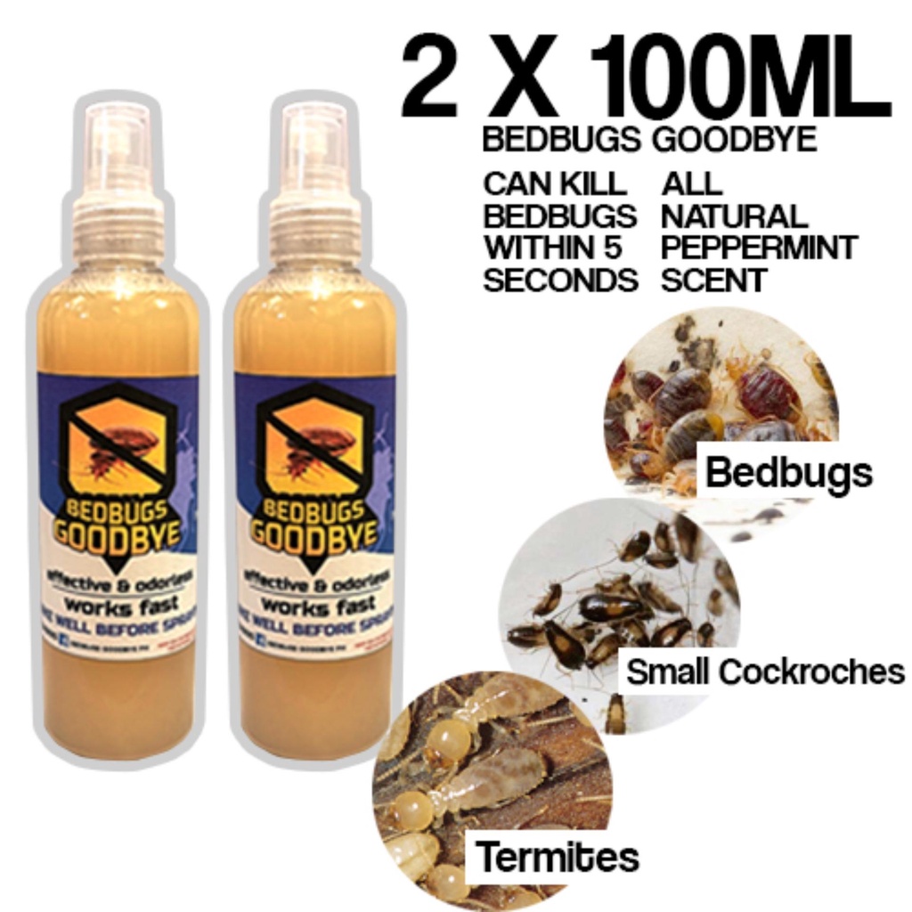 Bedbugs Goodbye Spray Natural Bed bugs termites small cockroaches