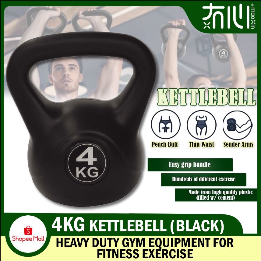 MX MALL Kettlebell 4KG Dumbbell PVC Coated Kettlebells Home Gym