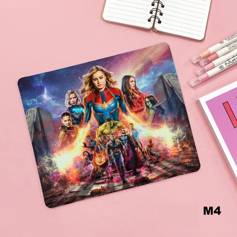 Mouse Pad marvel avengers Superhero Team Size 21x24x3 Border