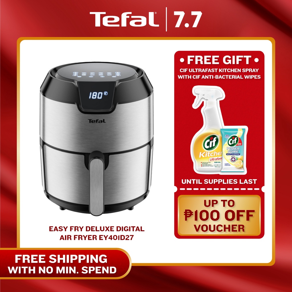TEFAL Easy Fry Deluxe Digital Touch Screen Air Fryer 4.2L XL EY401D27